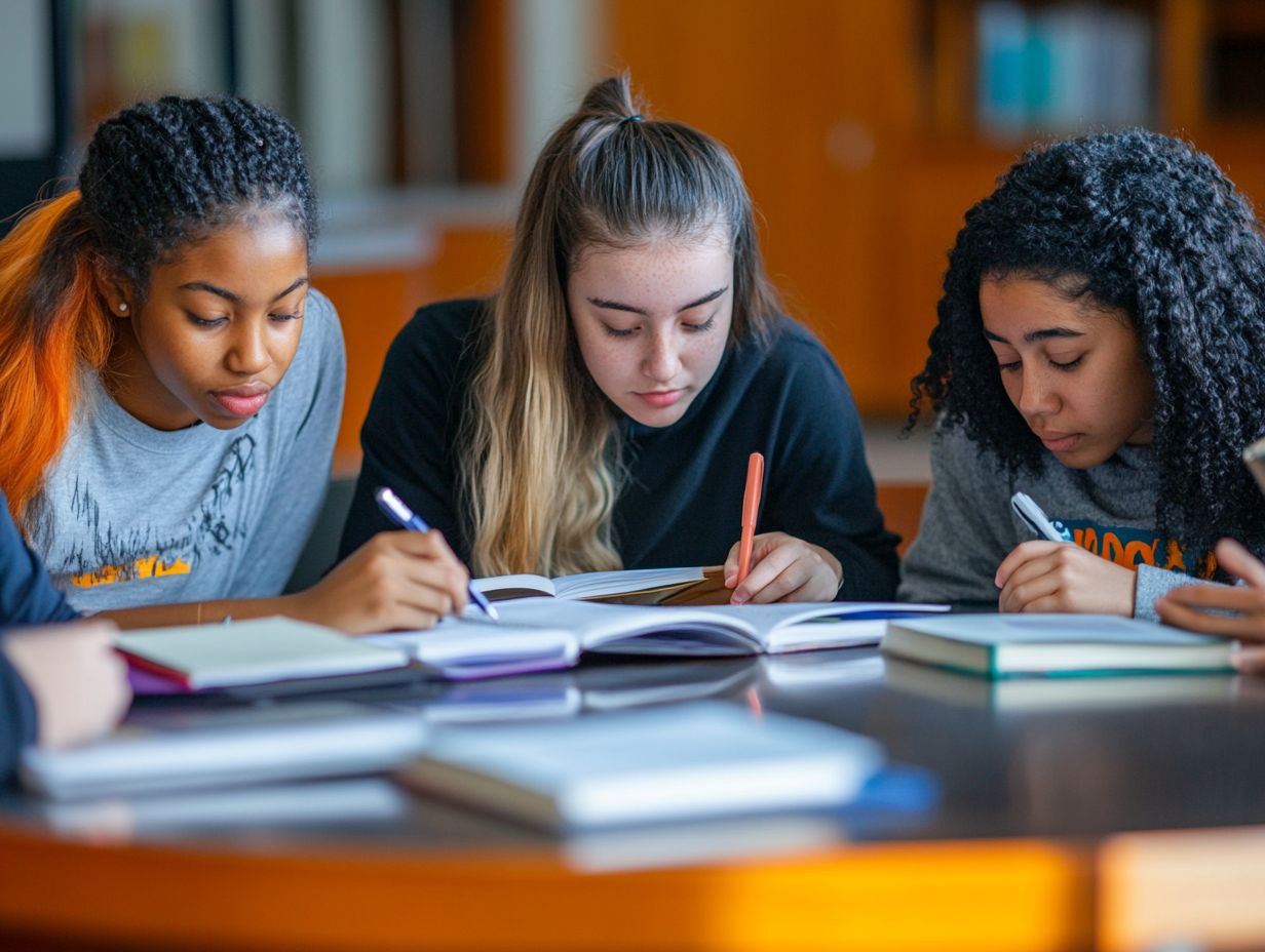 A student engaging actively in a review session