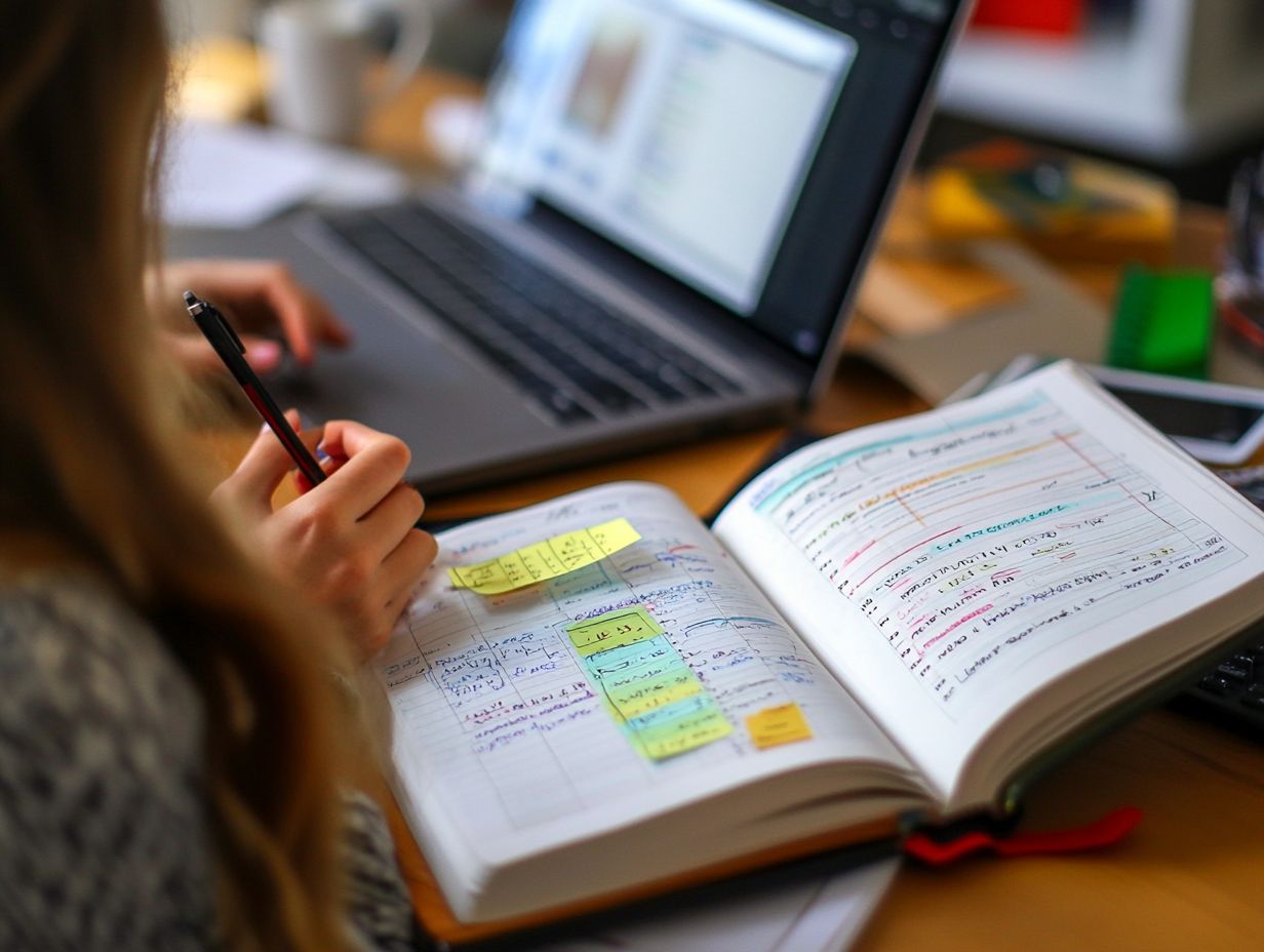 A student taking a break to recharge during study time