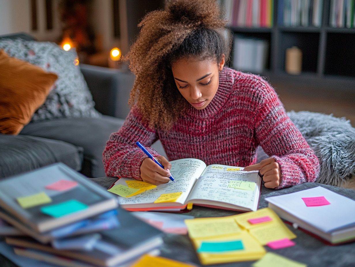 Illustration of note-taking techniques for better study summaries