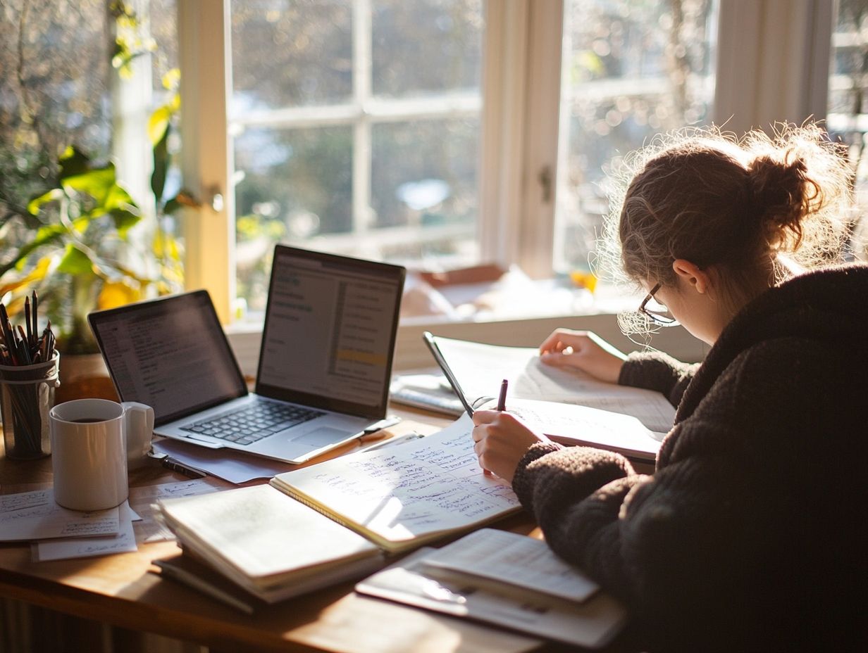 Image illustrating past paper usage in study routines