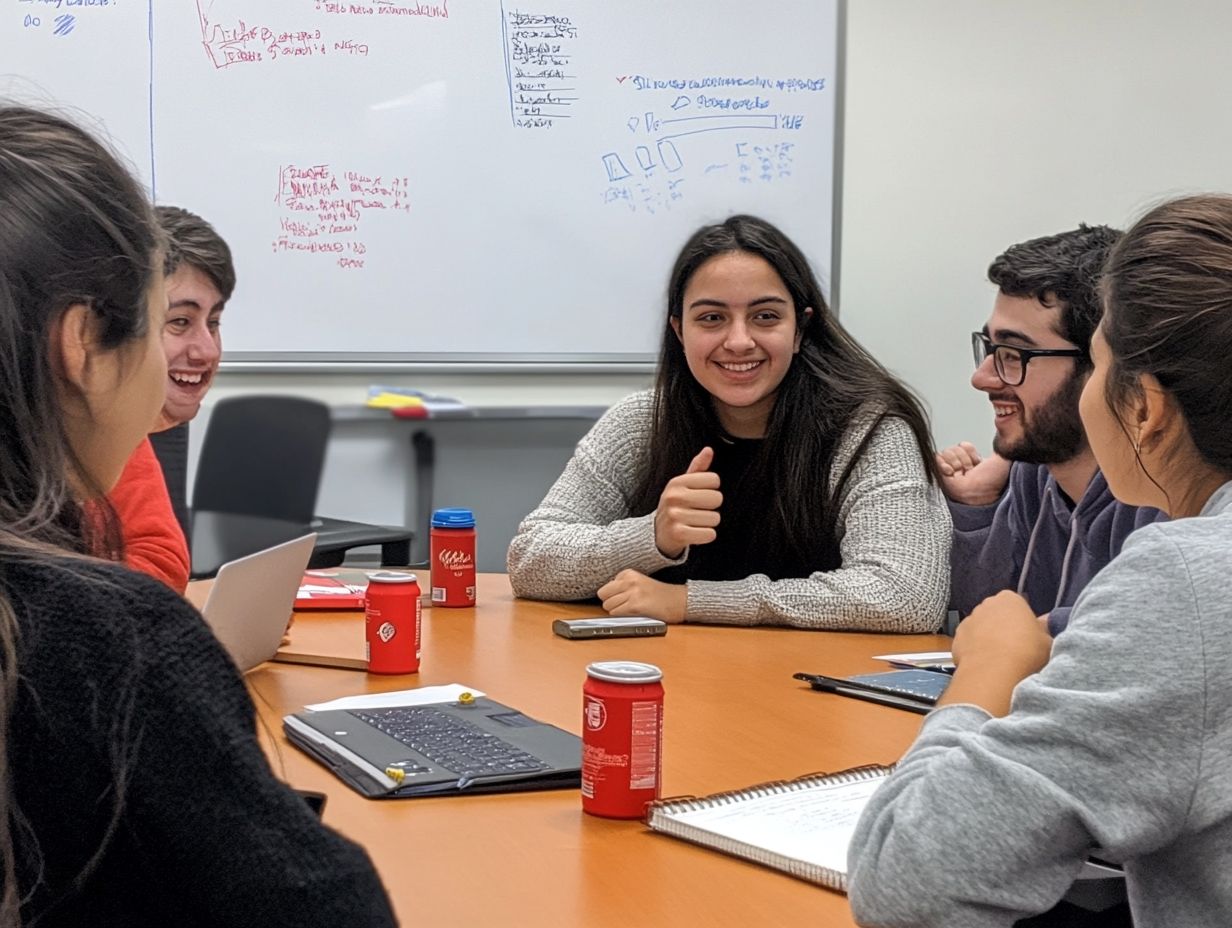 Illustration of how study groups can enhance test-taking success.