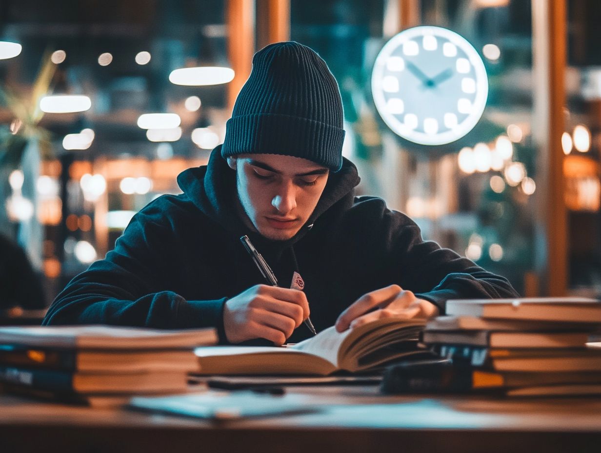 Student reviewing results after completing the test