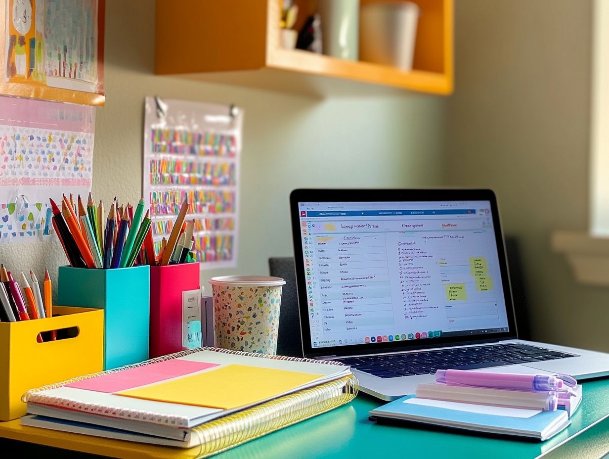 A tidy study space to enhance productivity and focus