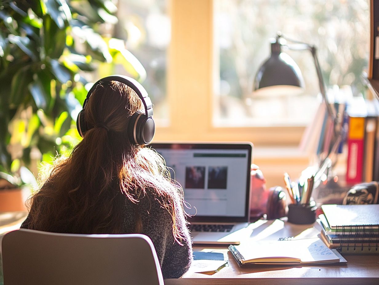 Visual representation of effective study techniques for auditory learners