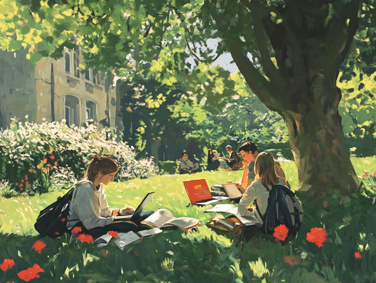 How does studying outdoors improve creativity?