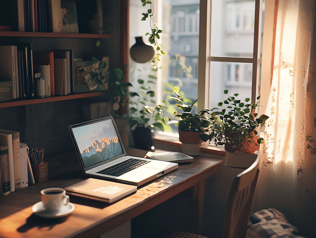 A well-designed study space with ergonomic furniture and natural lighting