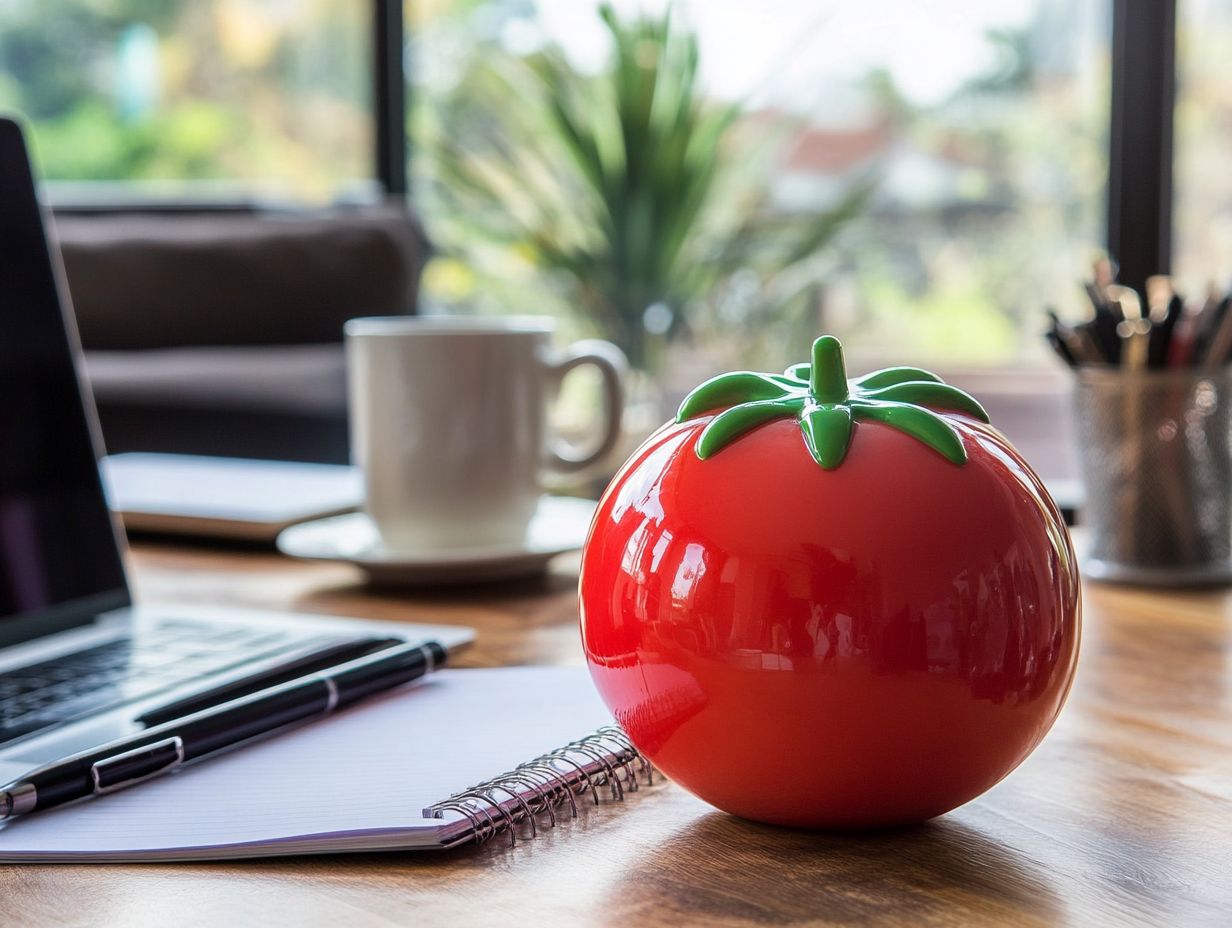 Visual representation of the key takeaways of the Pomodoro Technique