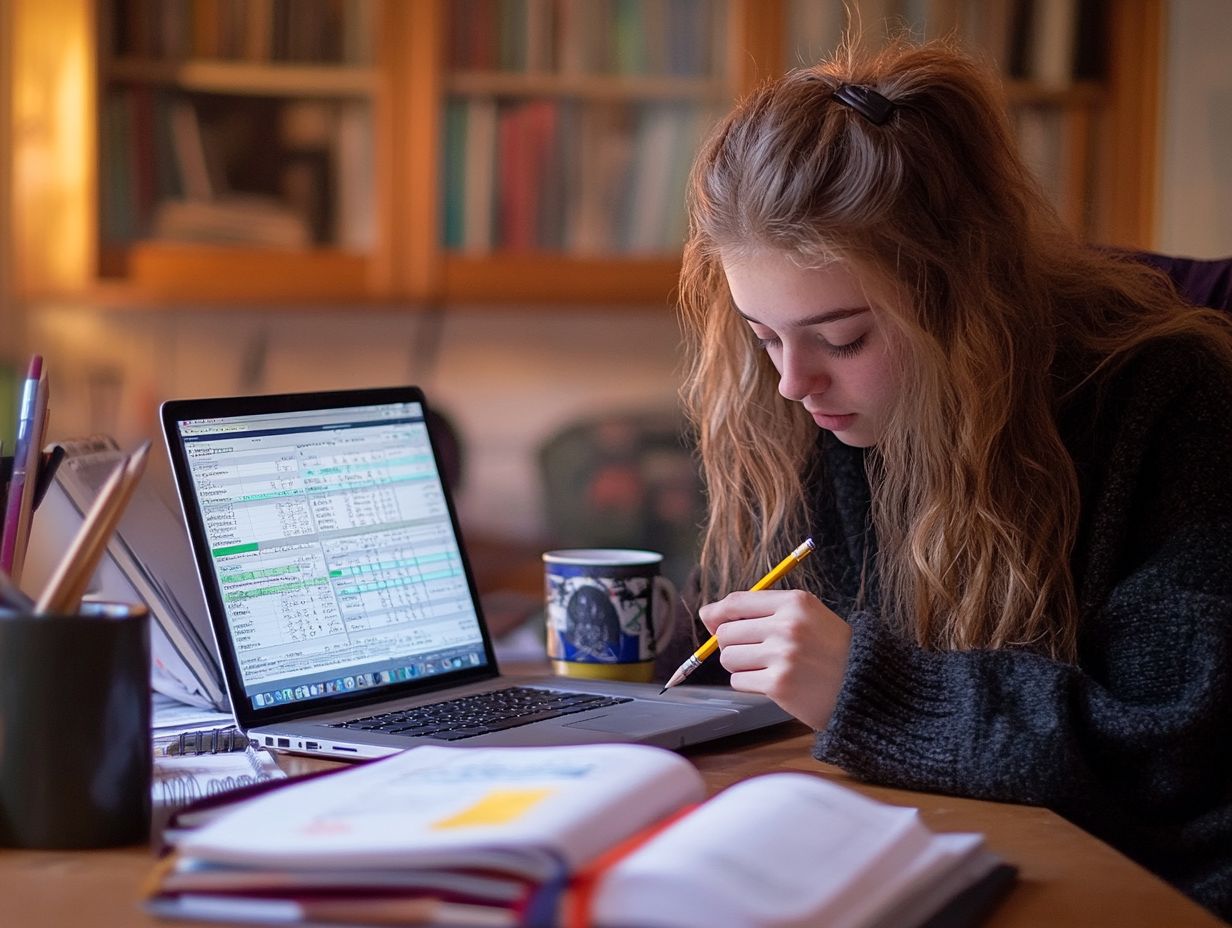 A student preparing for the PTCB exam by practicing multiple choice questions.